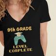 9th Grade Graduate Boys Girls Gamer Ninth Grade Graduation Women's Jersey Short Sleeve Deep V-Neck Tshirt