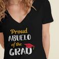 Abuelo Of Graduate Shirt Proud Grandpa Graduation Tee Women's Jersey Short Sleeve Deep V-Neck Tshirt
