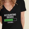 Accounting Degree Loading Shirt Graduation Student Women's Jersey Short Sleeve Deep V-Neck Tshirt