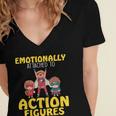 Action Figure Collector Comic Books Women's Jersey Short Sleeve Deep V-Neck Tshirt
