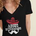 Adios Bitchachos For Graduation Or Cinco De Mayo T-Shirt Women's Jersey Short Sleeve Deep V-Neck Tshirt