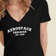 Aerospace Engineer EST 2020 College Student Graduation Women's Jersey Short Sleeve Deep V-Neck Tshirt