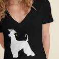 Afghan Hound Graduation Dog Graduate Men Women Kids Women's Jersey Short Sleeve Deep V-Neck Tshirt