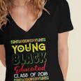 African American High School Graduation Grad Shirt Women's Jersey Short Sleeve Deep V-Neck Tshirt