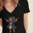 African American Woman Girl Graduation Class Women's Jersey Short Sleeve Deep V-Neck Tshirt