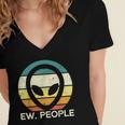 Alien Face Ew People Ufo Introvert Men Women Kids Teen Women's Jersey Short Sleeve Deep V-Neck Tshirt Alien Face Ew People Ufo Introvert Men Women Kids Teen Women's Jersey Short Sleeve Deep V-Neck Tshirt