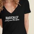 Basically Just Leave Me Alone Introvert Sarcasm Women's Jersey Short Sleeve Deep V-Neck Tshirt Basically Just Leave Me Alone Introvert Sarcasm Women's Jersey Short Sleeve Deep V-Neck Tshirt