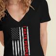 American Flag Loner Geeks Antisocial For Introvert Pride Women's Jersey Short Sleeve Deep V-Neck Tshirt