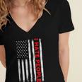 American Flag Loner Geeks Antisocial For Introvert Pride Women's Jersey Short Sleeve Deep V-Neck Tshirt