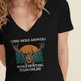 More Answers While Hunting Introvert Hunter Antisocial Women's Jersey Short Sleeve Deep V-Neck Tshirt More Answers While Hunting Introvert Hunter Antisocial Women's Jersey Short Sleeve Deep V-Neck Tshirt