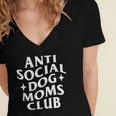 Anti Social Dog Moms Club Introvert Dog Mom Dog Lover Women's Jersey Short Sleeve Deep V-Neck Tshirt Anti Social Dog Moms Club Introvert Dog Mom Dog Lover Women's Jersey Short Sleeve Deep V-Neck Tshirt