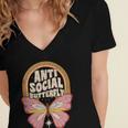 Anti-Social Introvert Butterfly Lover Women's Jersey Short Sleeve Deep V-Neck Tshirt Anti-Social Introvert Butterfly Lover Women's Jersey Short Sleeve Deep V-Neck Tshirt