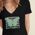 Anti-Social Introvert Butterfly Women's Jersey Short Sleeve Deep V-Neck Tshirt Anti-Social Introvert Butterfly Women's Jersey Short Sleeve Deep V-Neck Tshirt