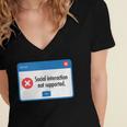 Anti Social Introvert Social Interaction Not Supported Women's Jersey Short Sleeve Deep V-Neck Tshirt Anti Social Introvert Social Interaction Not Supported Women's Jersey Short Sleeve Deep V-Neck Tshirt