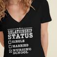 Anti Valentines Day Nursing School Nurse Graduation Shirt Women's Jersey Short Sleeve Deep V-Neck Tshirt