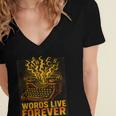 Antiques Collector Writing Retro Nostalgia Curiosity Women's Jersey Short Sleeve Deep V-Neck Tshirt