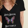Antisocial Butterfly Aesthetic Introvert For Women Men Women's Jersey Short Sleeve Deep V-Neck Tshirt Antisocial Butterfly Aesthetic Introvert For Women Men Women's Jersey Short Sleeve Deep V-Neck Tshirt