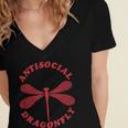 Antisocial Dragonfly Introvert Humor Nature Insect Graphic Women's Jersey Short Sleeve Deep V-Neck Tshirt Antisocial Dragonfly Introvert Humor Nature Insect Graphic Women's Jersey Short Sleeve Deep V-Neck Tshirt