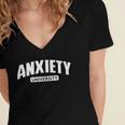 Anxiety University Anxious Introvert Tee Women's Jersey Short Sleeve Deep V-Neck Tshirt Anxiety University Anxious Introvert Tee Women's Jersey Short Sleeve Deep V-Neck Tshirt