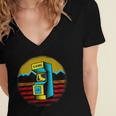 Arcade Game Machine Nostalgia Retro Gamer 80s 90s Women's Jersey Short Sleeve Deep V-Neck Tshirt