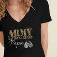 Army National Guard Papa Army National Guard Graduation Papa Women's Jersey Short Sleeve Deep V-Neck Tshirt