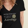 Astrology Quote For Introvert Astrologists Spirituality Women's Jersey Short Sleeve Deep V-Neck Tshirt Astrology Quote For Introvert Astrologists Spirituality Women's Jersey Short Sleeve Deep V-Neck Tshirt