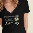 Astrology Quote For Introvert Astrologists Spirituality Women's Jersey Short Sleeve Deep V-Neck Tshirt Astrology Quote For Introvert Astrologists Spirituality Women's Jersey Short Sleeve Deep V-Neck Tshirt