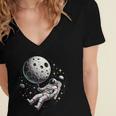 Astronaut Aesthetic Holding Moon Balloon Planets Introvert Women's Jersey Short Sleeve Deep V-Neck Tshirt Astronaut Aesthetic Holding Moon Balloon Planets Introvert Women's Jersey Short Sleeve Deep V-Neck Tshirt