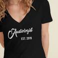 Audiologists Graduation Audiologist Est 2019 Shirt Women's Jersey Short Sleeve Deep V-Neck Tshirt