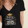 My Auntie Mastered It Class Of 2025 Masters Graduation Women's Jersey Short Sleeve Deep V-Neck Tshirt