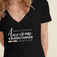 What An Awesome Valedictorian Looks Like Graduation Tee Women's Jersey Short Sleeve Deep V-Neck Tshirt