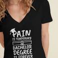 Bachelor Degree Graduation Women's Jersey Short Sleeve Deep V-Neck Tshirt