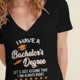 Bachelor Graduation 2026 Always Right Bachelor Degree Women's Jersey Short Sleeve Deep V-Neck Tshirt