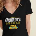 Bachelors Degree Graduation Senior Celebration Grad Party Women's Jersey Short Sleeve Deep V-Neck Tshirt