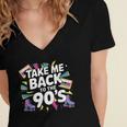 Take Me Back To The 90s Retro Nostalgia Women's Jersey Short Sleeve Deep V-Neck Tshirt Take Me Back To The 90s Retro Nostalgia Women's Jersey Short Sleeve Deep V-Neck Tshirt