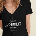 On Back Please Be Patient With Me I'm From The 1900S Women's Jersey Short Sleeve Deep V-Neck Tshirt