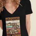 Ball Python Snake Introvert Ball Python Women's Jersey Short Sleeve Deep V-Neck Tshirt Ball Python Snake Introvert Ball Python Women's Jersey Short Sleeve Deep V-Neck Tshirt