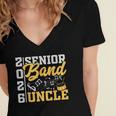 Band Senior Uncle Class Of 2026 Graduation Graduate Women's Jersey Short Sleeve Deep V-Neck Tshirt