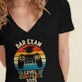 Bar Exam Level Complete 2025 Lawyer Law School Graduation Women's Jersey Short Sleeve Deep V-Neck Tshirt