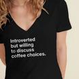 Barista Coffee Lovers Sarcastic Introvert Women's Jersey Short Sleeve Deep V-Neck Tshirt