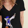 Basketball Dabbing Shirt Senior Graduation Him Her Women's Jersey Short Sleeve Deep V-Neck Tshirt