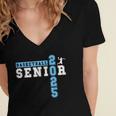 Basketball Senior Night Basketball Senior 2025 Graduation 40 Women's Jersey Short Sleeve Deep V-Neck Tshirt