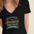 Bingo Caller Shirt Awesome Job Occupation Graduation Women's Jersey Short Sleeve Deep V-Neck Tshirt