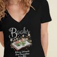 Books That Help Introverts Since 1454 Conversations Women's Jersey Short Sleeve Deep V-Neck Tshirt Books That Help Introverts Since 1454 Conversations Women's Jersey Short Sleeve Deep V-Neck Tshirt