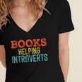 Books Helping Introverts I Introvert Women's Jersey Short Sleeve Deep V-Neck Tshirt Books Helping Introverts I Introvert Women's Jersey Short Sleeve Deep V-Neck Tshirt