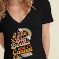 Books Reading Lover Bookworm Nerd Librarian Book Reader Women's Jersey Short Sleeve Deep V-Neck Tshirt