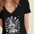 Border Collie Dog Lover Cute Anime School Graduation Men Women Kids Women's Jersey Short Sleeve Deep V-Neck Tshirt