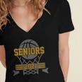 Boys Basketball Senior Class Of 2021 Teenage Graduation Women's Jersey Short Sleeve Deep V-Neck Tshirt