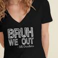 Bruh We Out 5th Graders Fifth Grade Graduation Class Of 2026 Women's Jersey Short Sleeve Deep V-Neck Tshirt