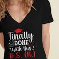 BSN Bachelor Of Science In Nursing Graduation Women's Jersey Short Sleeve Deep V-Neck Tshirt